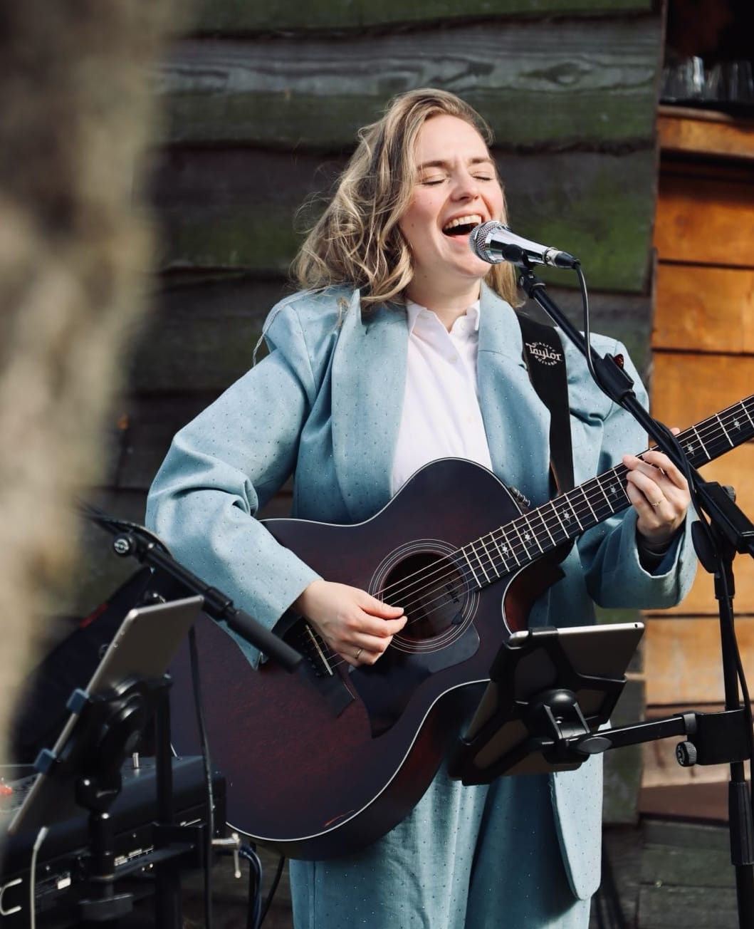 Zangeres met gitaar